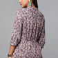Floral Waist-Tie Shirt Top