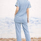 Embroidered Co-Ord Set - Blue | Lyocell Denim