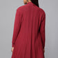 Diamond Knit Longline Cardigan - Maroon