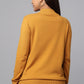 Cable Knit Zip-Up Sweater - Ocher