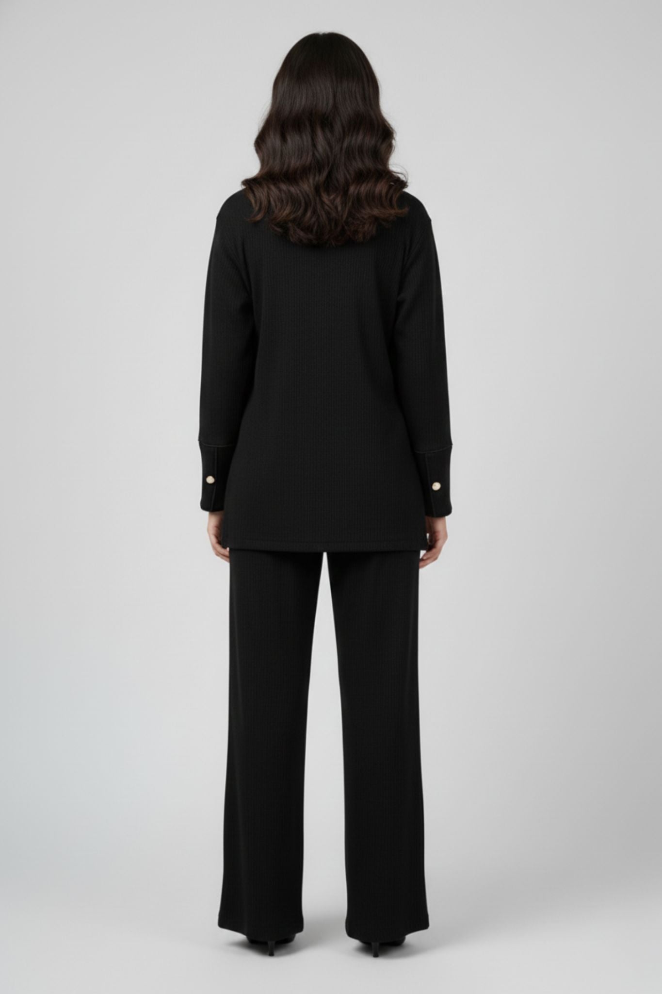 Black Textured Co-Ord Set