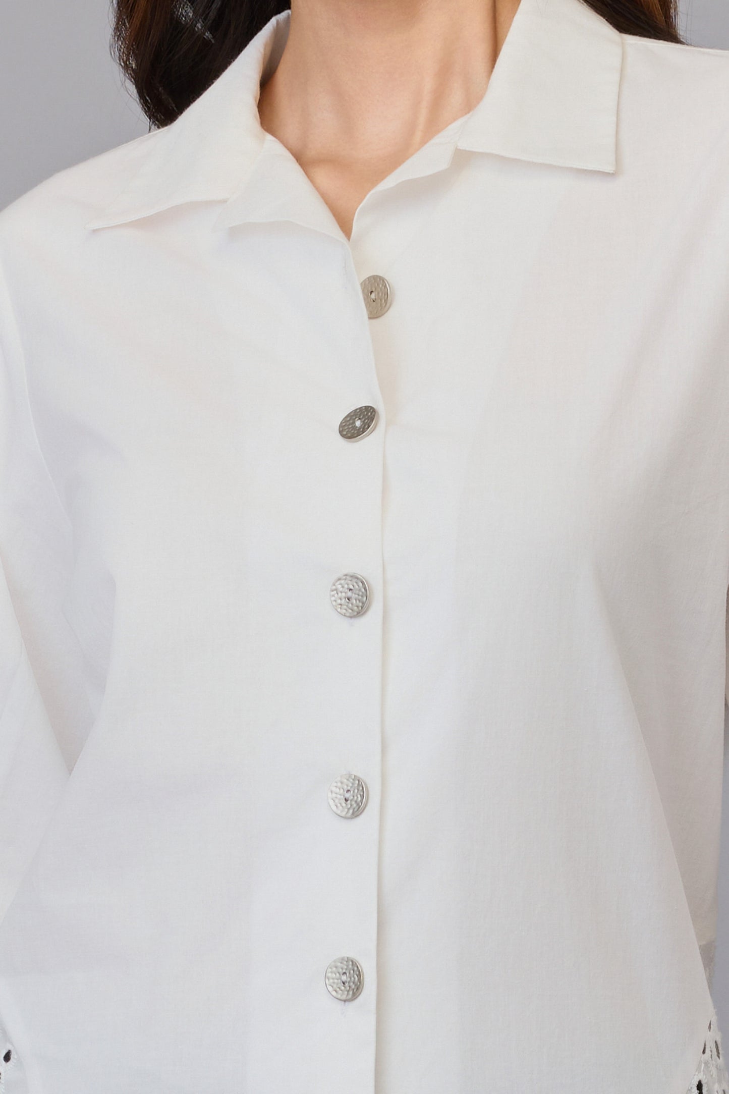 White Elegance Schiffli Tunic