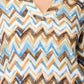 Multicolor Zigzag Fusion Top