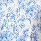 Elegant Blue Floral Print Mandarin Collar Top