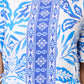 Blue Bloom Print A-Line Dress