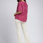 Floral Printed Round Neck Top – Maroon | Viscose Blend