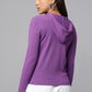 Hoodie Purple Knit Sweater