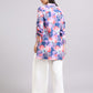 Purple Floral Print Long Sleeve Tunic
