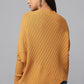 Effortlessly Chic Asymmetrical Sweater - Ocher