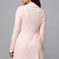 Versatile Belted Knitwear - Pink