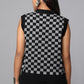 Checkmate Black Sleeveless Sweater Vest
