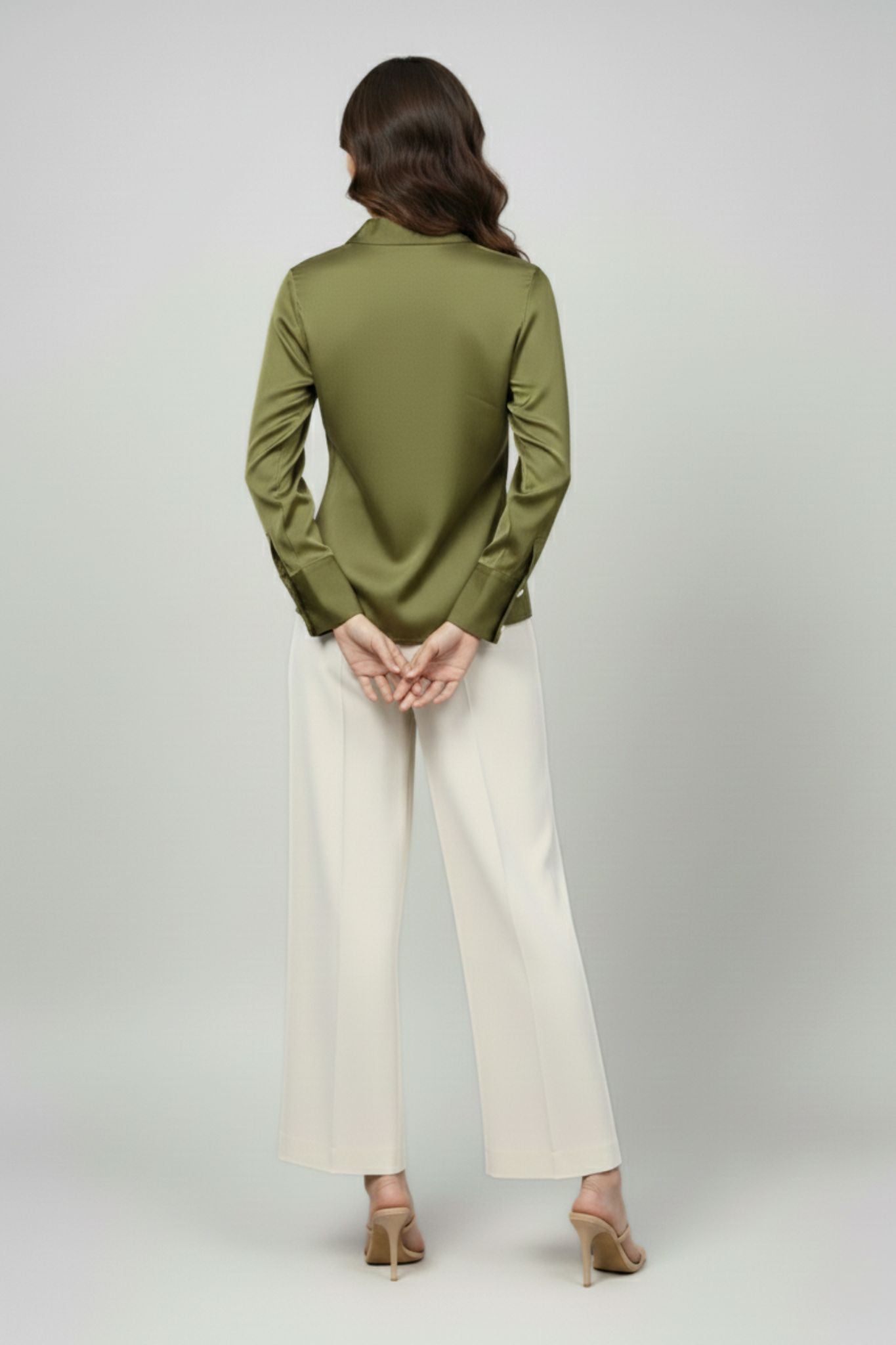 Soft Fall Cowl Top - Olive | Polyester
