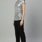 Silver Metallic Shine Top