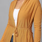 Versatile Belted Knitwear - Ocher