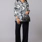 Monochrome Floral Shirt Top