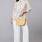 Cloudy Florals Mandarin Top
