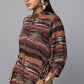 Earthline Knit Shirt Dress with Drawstring Waist