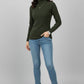 Green Slim Fit Casual Top