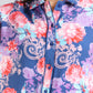 Purple Floral Print Long Sleeve Tunic