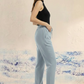 Soft Blue Lyocell Denim Trouser