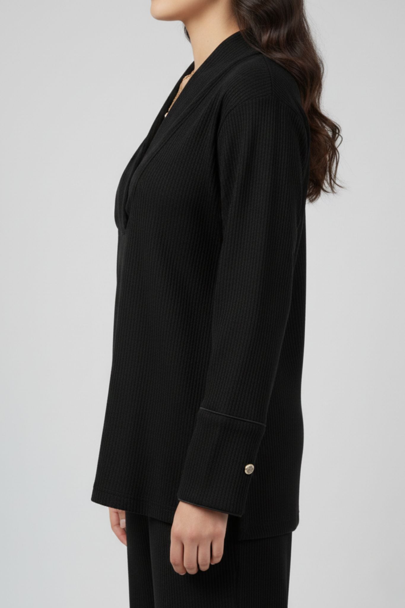 Black Textured Co-Ord Set