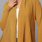 Diamond Knit Longline Cardigan - Ocher