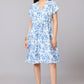 Blue Blossom Drawstring Dress