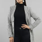 White Textured Longline Jacket