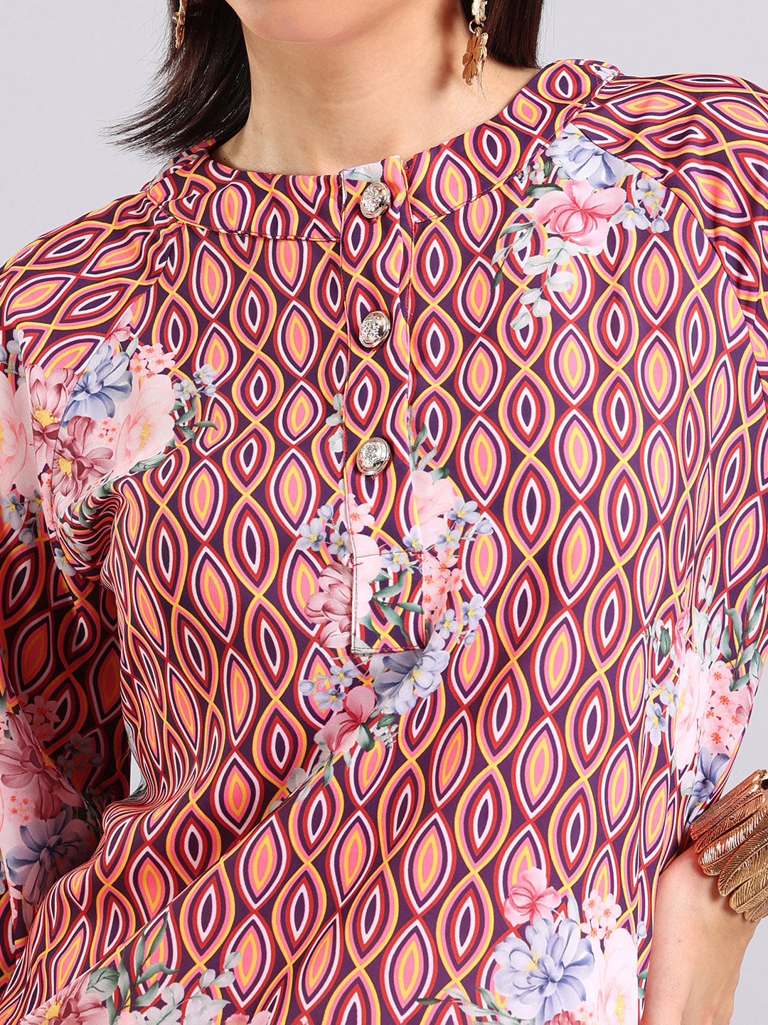 Retro Bloom Statement Top