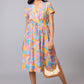 Sunset Glow V-Neck Dress