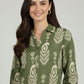 Shirt Collar Top - Green | Lyocell