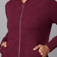 Hoodie Maroon Knit Sweater