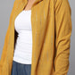 Hooded Embellished Longline Cardigan - Ocher
