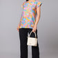 Tropical Printed Cap Sleeve Top – Multi | Viscose Blend