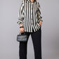 Monochrome Stripe Chic Shirt