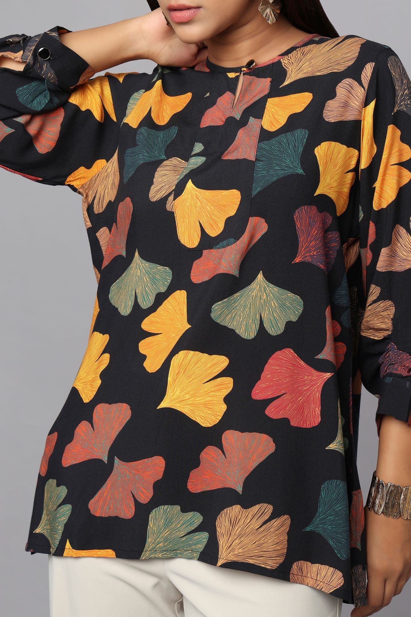 Bold Botanica Tunic Top