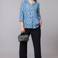 Blue Paisley Charm Top