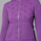 Hoodie Purple Knit Sweater