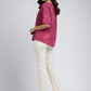 Floral Printed Round Neck Top – Maroon | Viscose Blend