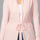 Versatile Belted Knitwear - Pink