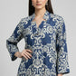Longline Printed Tunic - Blue | Lyocell Denim