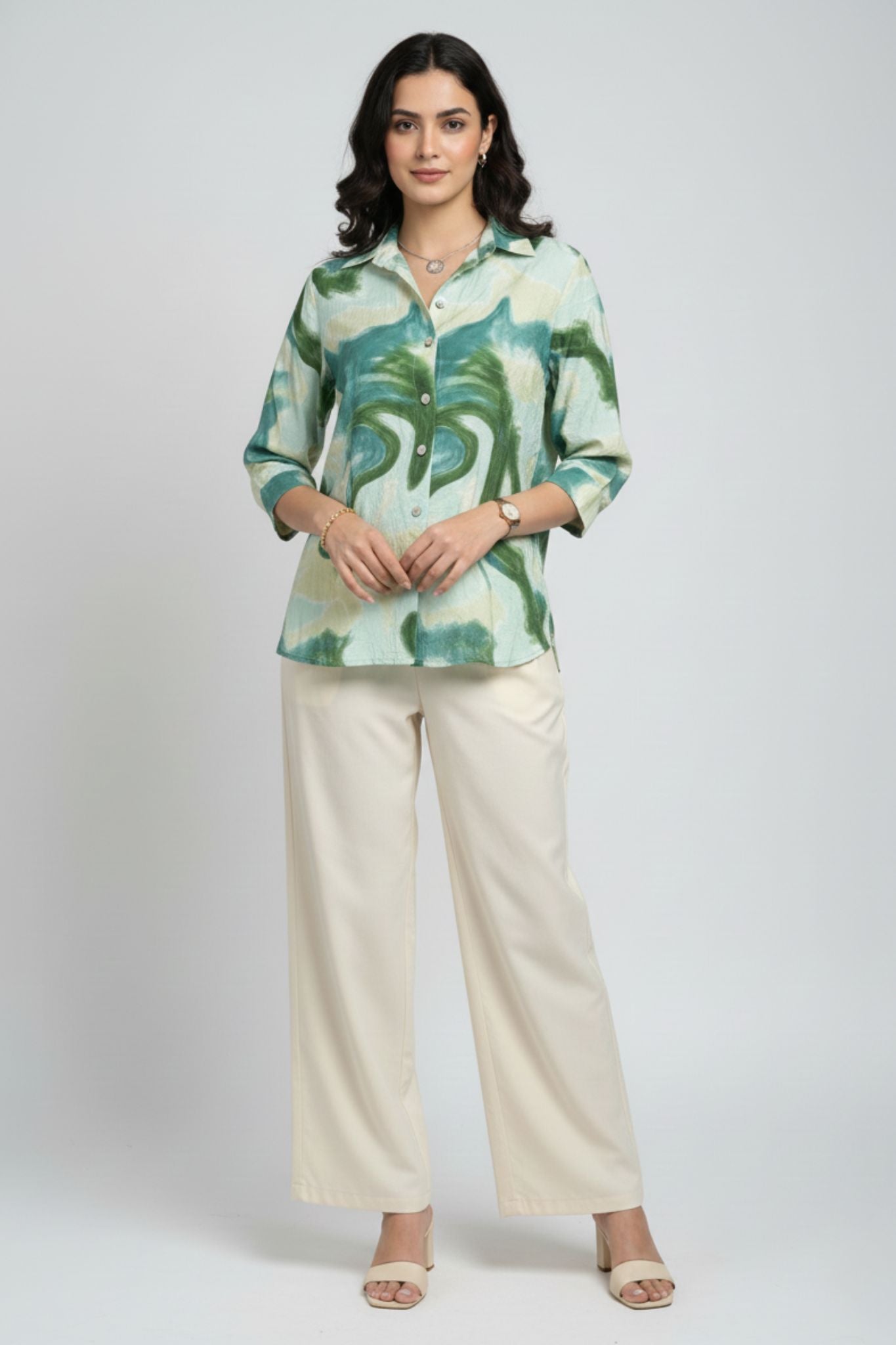 Abstract Print Shirt - Multi | Viscose Blend