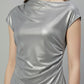 Silver Metallic Shine Top