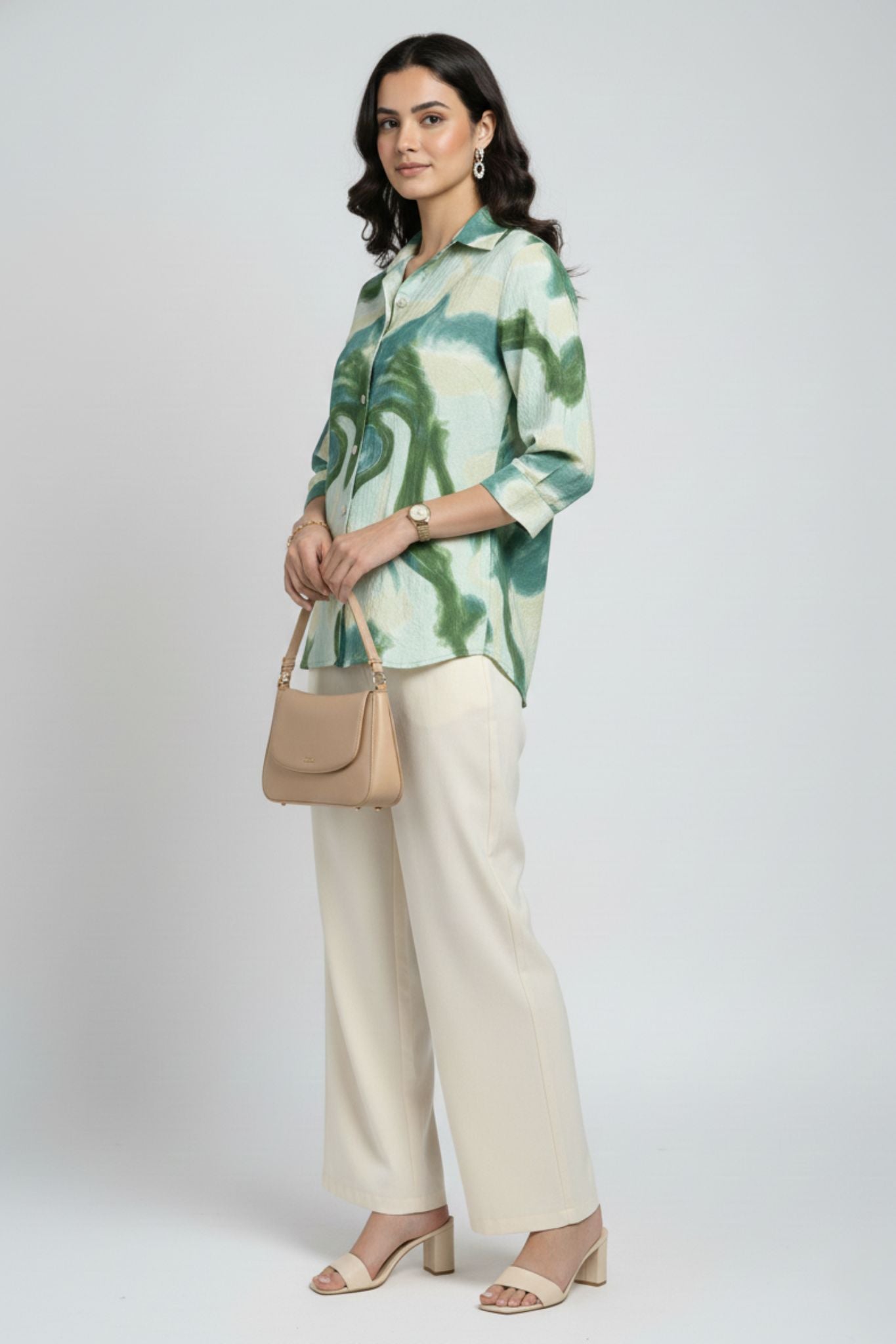 Abstract Print Shirt - Multi | Viscose Blend