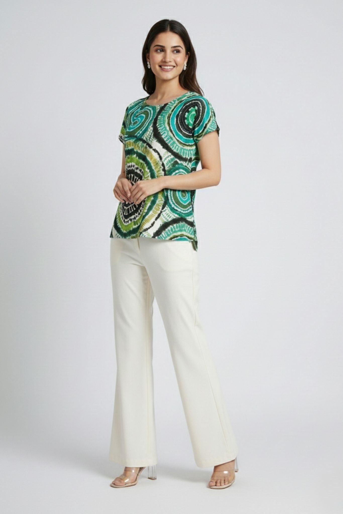 Forest Swirl Statement Top