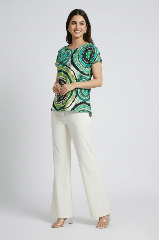 Forest Swirl Statement Top