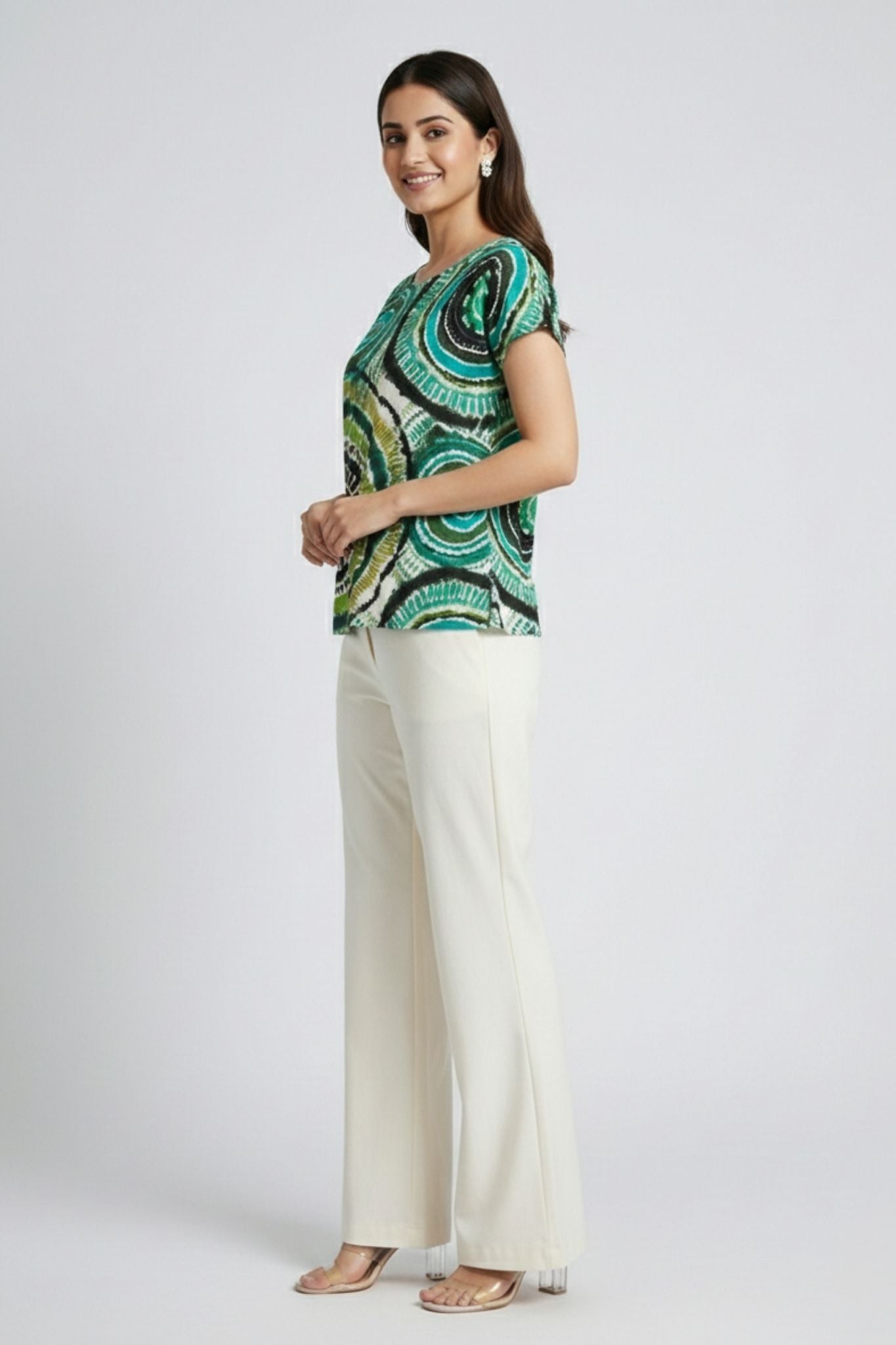 Forest Swirl Statement Top