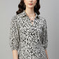 Monochrome Fit & Flare Shirt Dress