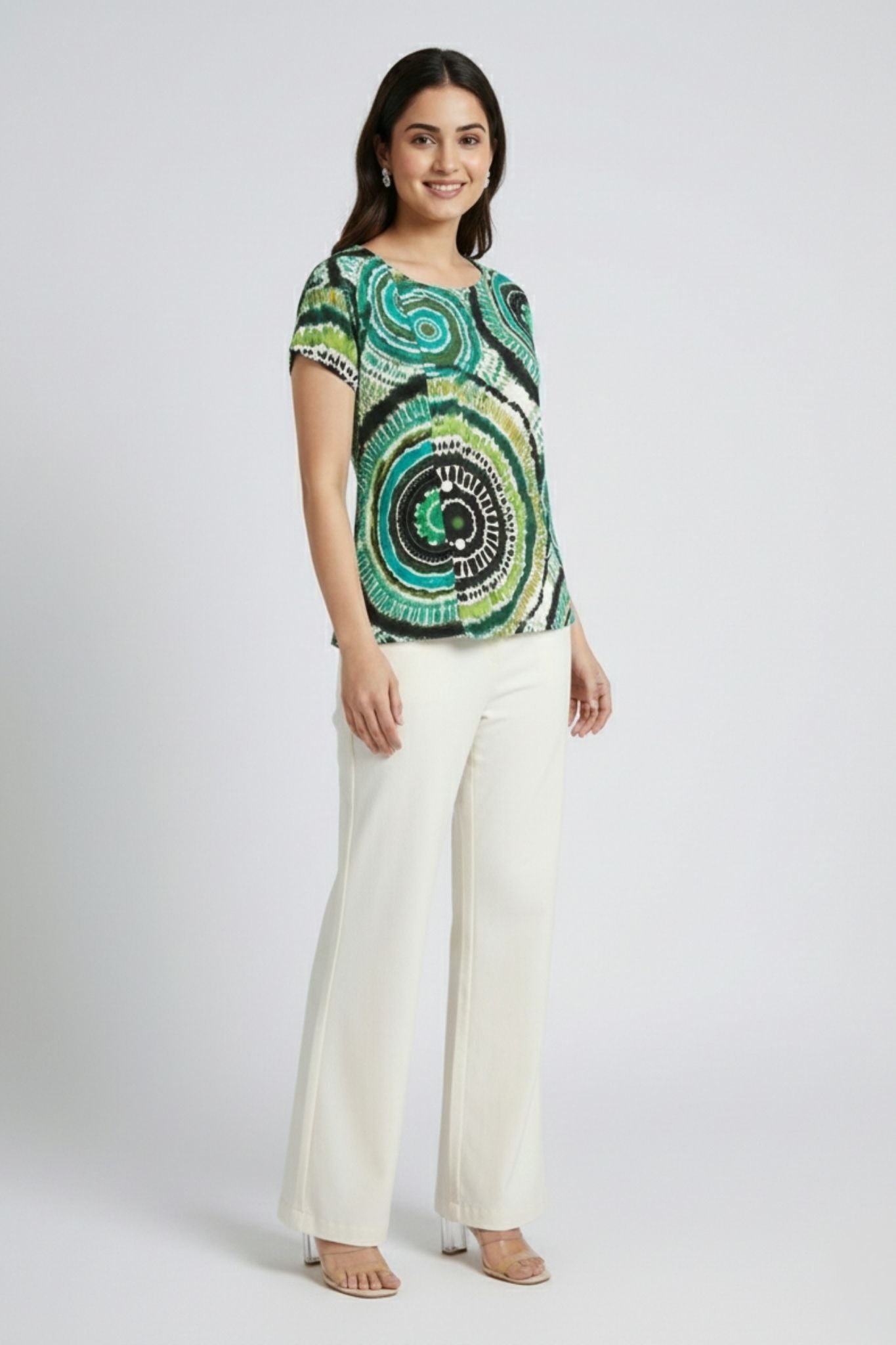 Forest Swirl Statement Top