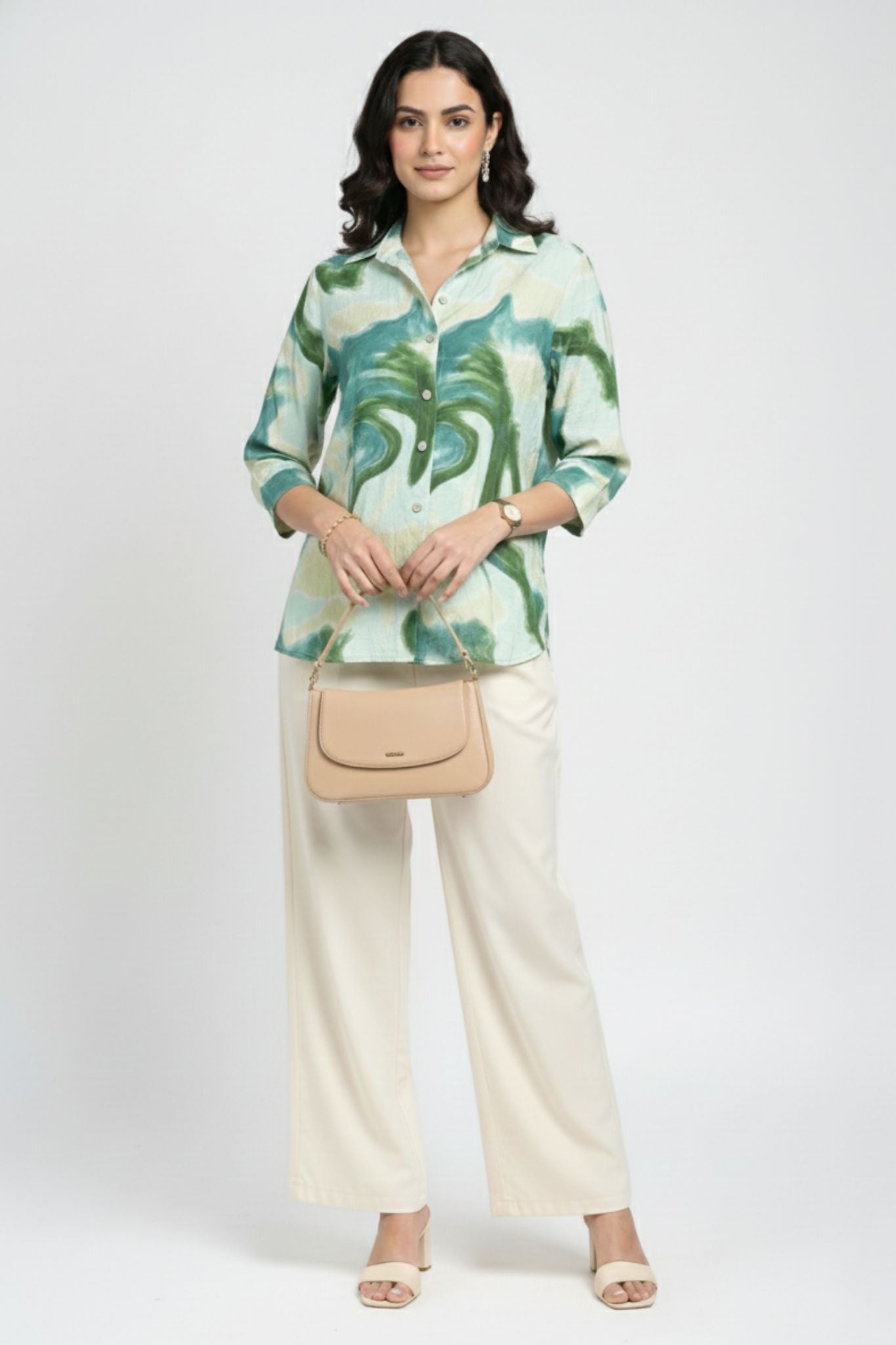 Abstract Print Shirt - Multi | Viscose Blend